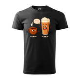 Tričko s potiskem Sorry, I´m latte: černé 3XL