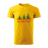 Tričko s potiskem Run forest, run!: žluté S