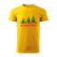 Tričko s potiskem Run forest, run!: žluté S