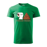 Tričko s potiskem Forever friends: zelené 3XL