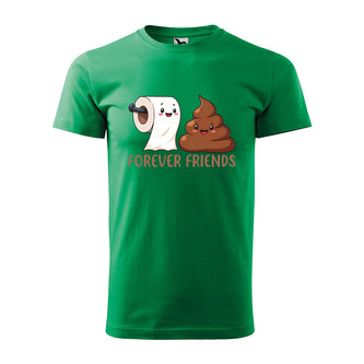 Tričko s potiskem Forever friends: zelené 3XL