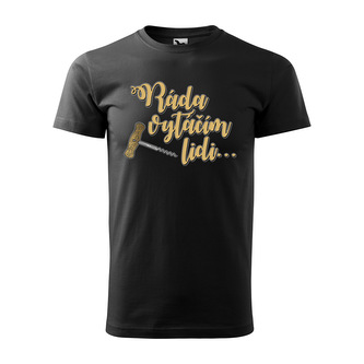 Tričko s potiskem Ráda vytáčím lidi: černé 3XL