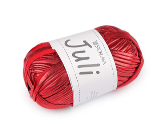 Pletací příze Juli metalická 100 g - 1 ks - 5 červená