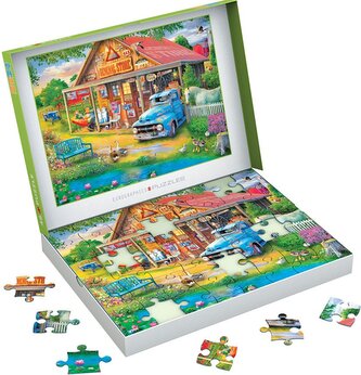 EUROGRAPHICS Puzzle Connecting Pieces: Vesnický obchůdek 48 dílků