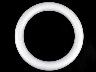 Věnec Ø35 cm polystyren - 1 ks - bílá