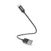 Hama kabel USB-C 2.0 typ A-C 0,2 m, opletený, černý