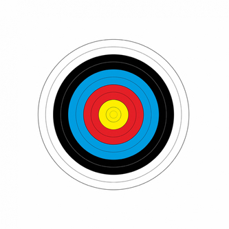 Terč Yate 40 cm sada 10 ks - barevný