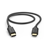 Hama kabel USB-C 2.0 typ C-C 0,5 m, černý
