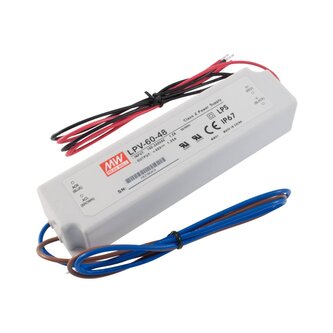 Spínaný zdroj konstantního napětí, IP67, 60W, 48V/1,25A DC