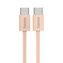 Hama USB-C 2.0 kabel Fabric, 1m, opletený, oranžový