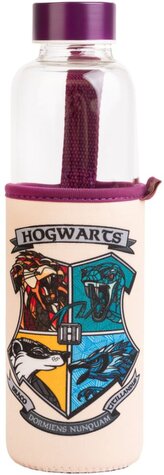 Skleněná láhev na pití Harry Potter: Erb Bradavic (objem 500 ml)