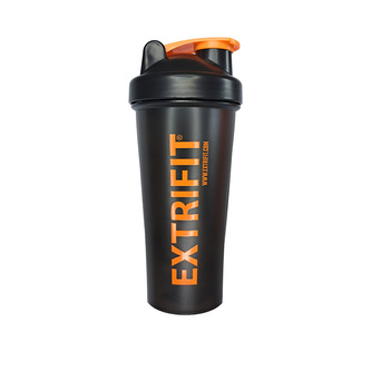 Extrifit Šejkr 600 ml černý, oranžové logo černá