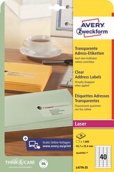 Avery Zweckform L4770-25 Transparentní etikety 45,7x25,4 mm, 25 archů