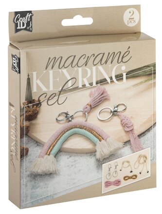 Macramé - klíčenky, 2 ks