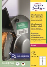 Avery Zweckform L7914-40 Ultra odolné etikety 99,1 x 67,7 mm, 320 ks, 40 archů A4, bílé, PE