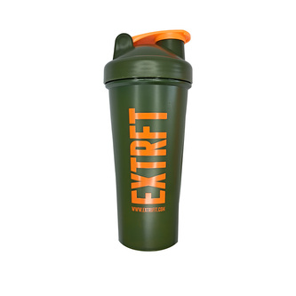 Extrifit Šejkr 600 ml zelený, oranžové logo zelená
