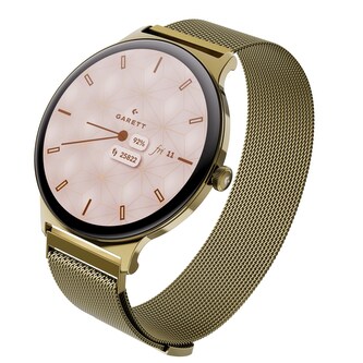 Garett Smartwatch Verona 2 zlatá, gold MESH steel