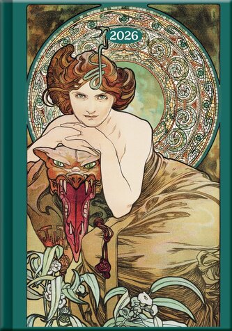 Denní diář 2026 - Art Mucha (A5)