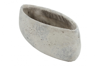 Betonový, šedý květináč Bas L, 34,5 x 14,5 cm