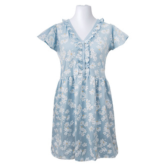 EWA 978541 LINDA Koszula ciążowa w margaretki niebieska XL