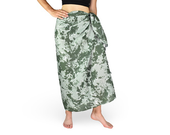 Sarong - Pareo REN, mraky, zelená