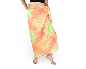Sarong - Pareo REN, ohňostroj, pastelově oranžový, tmavý