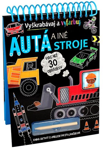 Autá a iné stroje - Vyškrabávaj a vyfarbuj Autá a iné stroje - Vyškrabávaj a vyfarbuj