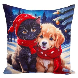 Vánoční polštář XMAS FRIENDS III. 40x40 cm Mybesthome