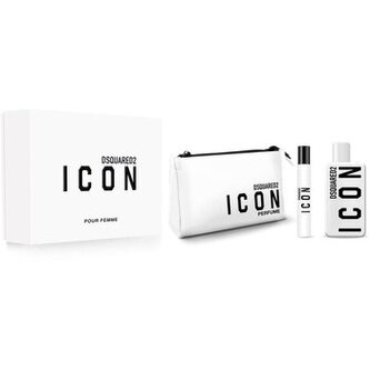 Dsquared2 Icon Pour Femme Dárková sada Parfémová voda 100, miniaturka Parfémová voda 10 ml a kosmetická taštička
