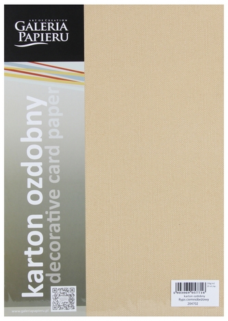 Karton ozdobny A4 beż ciemny 250g op20szt GALERIA PAPIERU 204702
