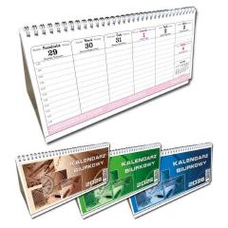 Kalendarz 2026 biurkowy poziom mały mix