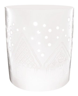 Svícen porcelánový Domky 11 x 13,5 x 11 cm