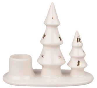Svícen stromky porcelánový 12,5 x 10,5 x 6 cm, na svíčku 2,2 mm