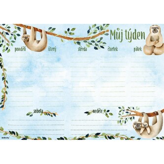 Týdenní plánovač - A4 - Lenochod