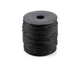 Pletací a háčkovací příze Anet macrame Ø2 mm 90 g - 1 ks - 16 černá cívka