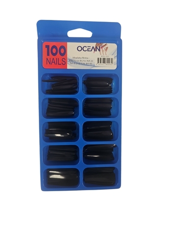 Leventi Sada černých nehtů - různé velikosti v jednom balení