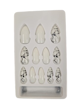 Leventi Umělé nalepovací nehty s dekorem a s lepící ploškou-s3- 12 ks