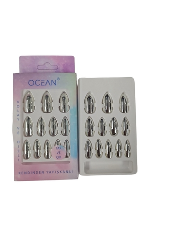 Leventi Umělé nalepovací nehty s dekorem a s lepící ploškou-s31- 12 ks