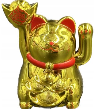 Leventi Japonská kočka Maneki-Neko Čínská kočka štěstí Zlatá