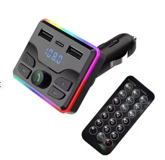 Leventi Bezdrátový multifunkční FM vysílač a nabíječka do auta M51 s Bluetooth, USB typu C a dálkovým ovládáním