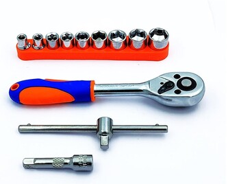 Leventi Sada ráčnových nástrčných klíčů s 9 ks sady šestihranných nástrčných klíčů