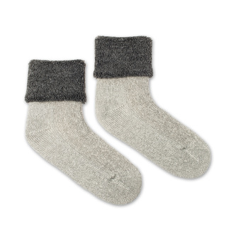 Vlněné ponožky Vlnáč Termo šedé, šedý lem Šedé L (43-46)