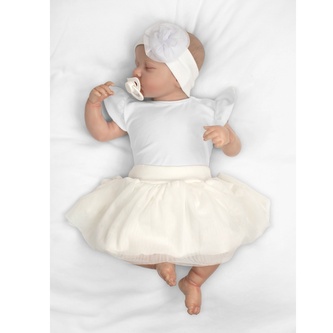 Tutu suknička NICOL PŘÁTELÉ - BIO bavlna - smetanová; 92 (18-24m)