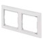 Legrand Valena rámeček dvojnásobný bílý se stříbrným pruhem