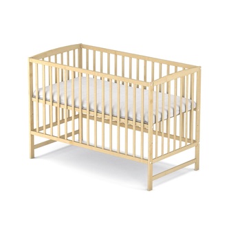 Postýlka pro miminko ANNA 120x60cm se spouštěcím bokem - přírodní; natural