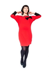 Be MaaMaa Těhotenské šaty/tunika EMMA - červená