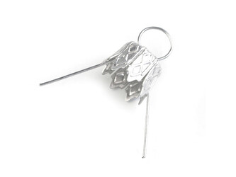 Očka na baňky / záponky s kaplíkem - 10 ks - 1 791/251/001 stříbrná Očka na baňky / záponky s kaplíkem - 10 ks - 1 791/251/001 stříbrná