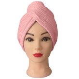 Turban na vlasy vafle, růžový