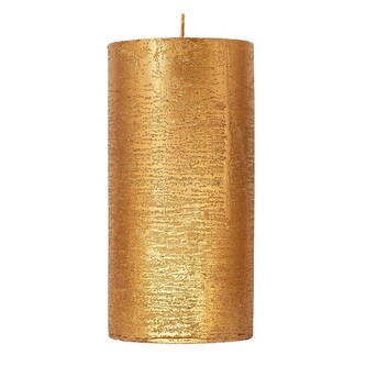 ARÔME Rustikální svíčka 7x15cm Metalická barva Zlatá