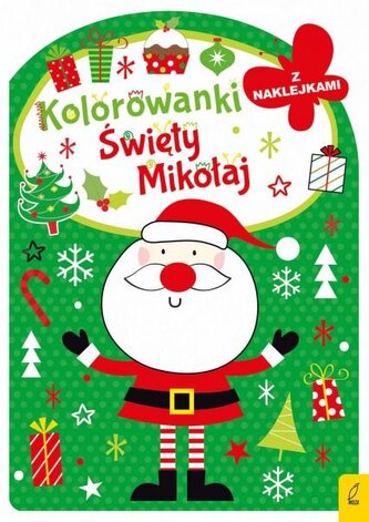 Kolorowanka z wykrojnikiem Święty Mikołaj
